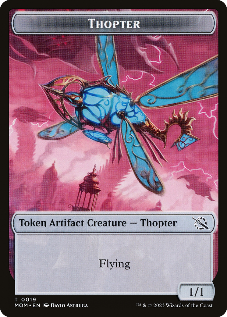 Warrior // Thopter Double-Sided Token [March of the Machine Tokens] | Empire Gaming NC