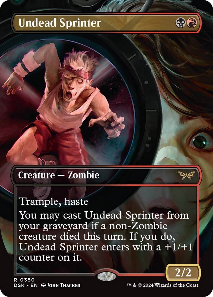 Undead Sprinter (Borderless) [Duskmourn: House of Horror] | Empire Gaming NC