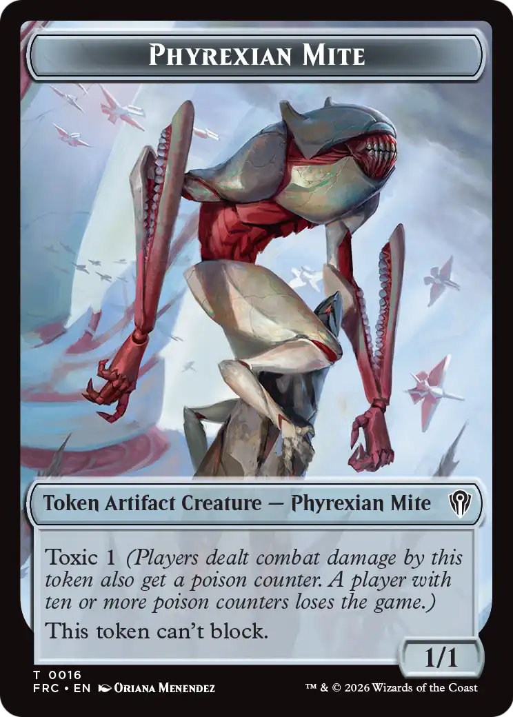 Citizen // Phyrexian Mite Double-Sided Token [Reality Fracture Commander Tokens] | Empire Gaming NC