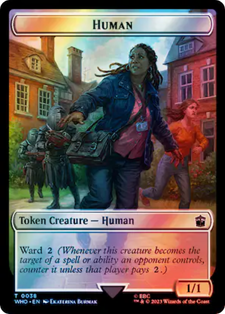 Human (0038) // Food (0058) Double-Sided Token (Surge Foil) [Doctor Who Tokens] | Empire Gaming NC