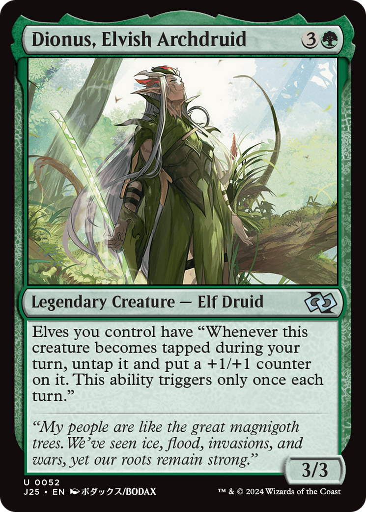 Dionus, Elvish Archdruid (Anime) [Foundations Jumpstart] | Empire Gaming NC