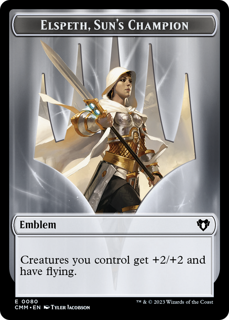 Elspeth, Sun's Champion Emblem // Copy (55) Double-Sided Token [Commander Masters Tokens] | Empire Gaming NC