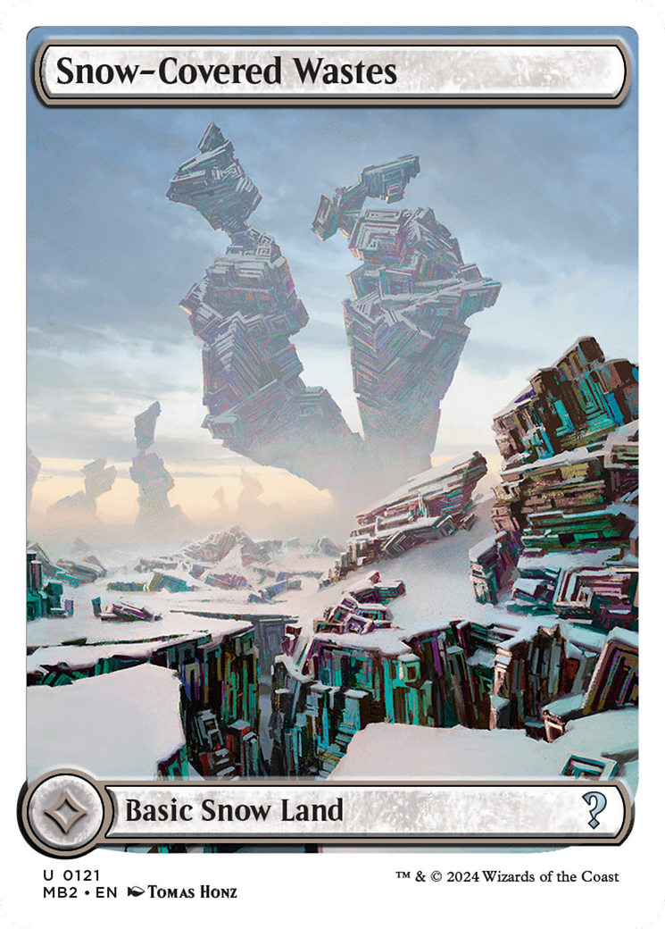 Snow-Covered Wastes (White Border) [Mystery Booster 2] | Empire Gaming NC