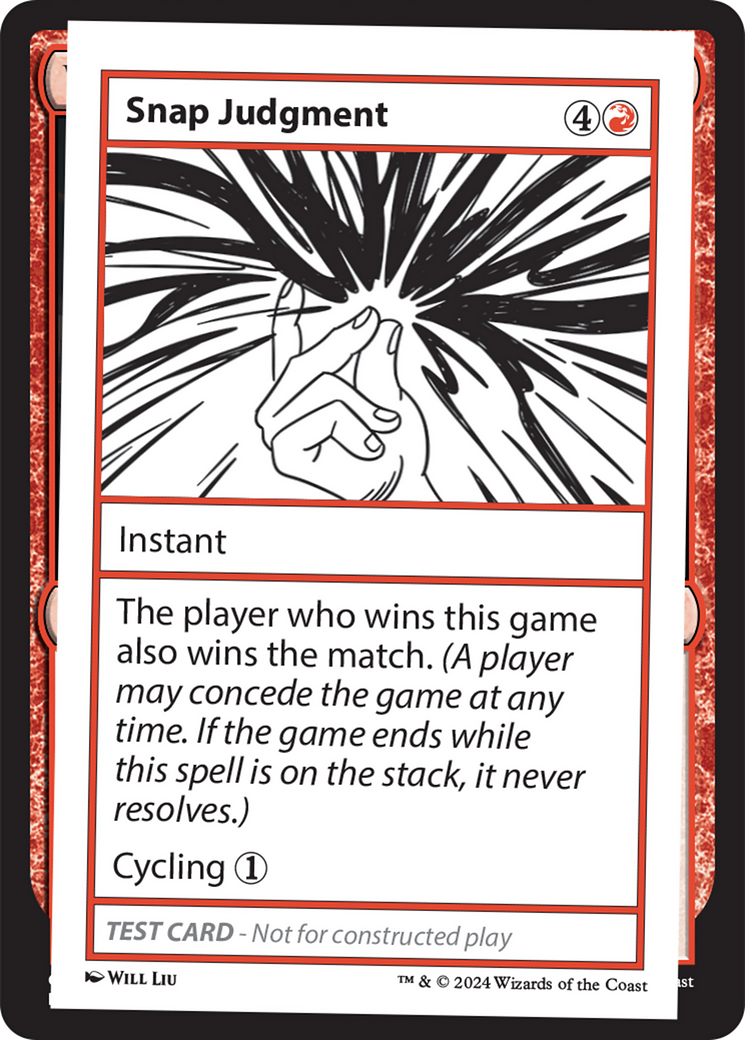 Snap Judgment [Mystery Booster 2 Playtest Cards] | Empire Gaming NC