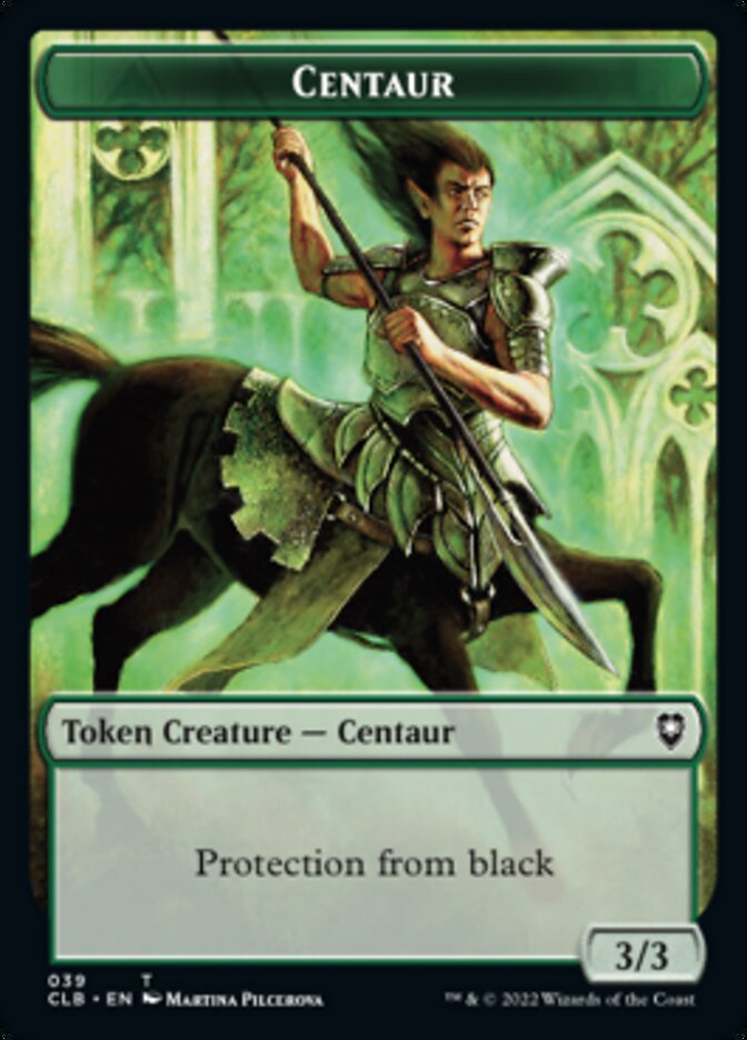 Horror // Centaur Double-Sided Token [Commander Legends: Battle for Baldur's Gate Tokens] | Empire Gaming NC