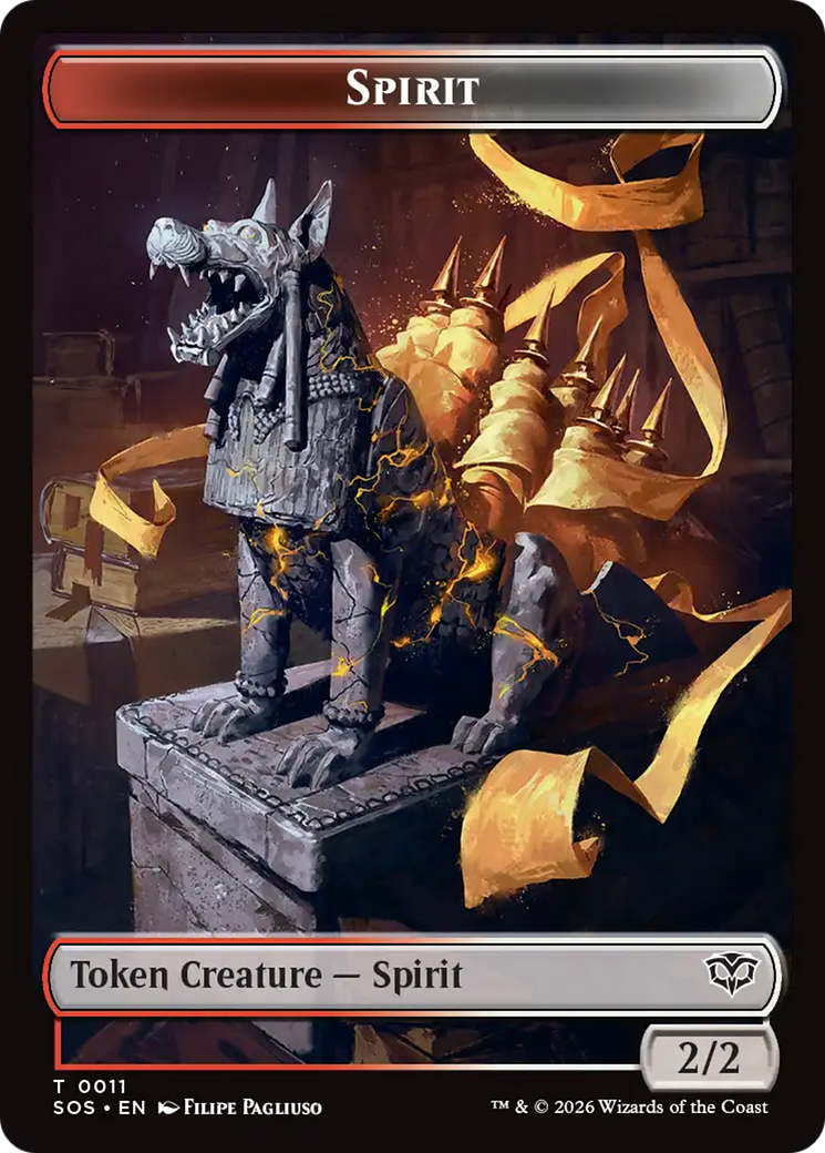 Fractal (0005) // Spirit (0011) Double-Sided Token [Secrets of Strixhaven Tokens] | Empire Gaming NC