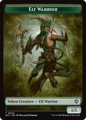 Zombie // Elf Warrior Double-Sided Token [Lorwyn Eclipsed Tokens] | Empire Gaming NC