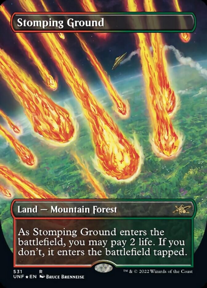 Stomping Ground (Borderless) (Galaxy Foil) [Unfinity] | Empire Gaming NC