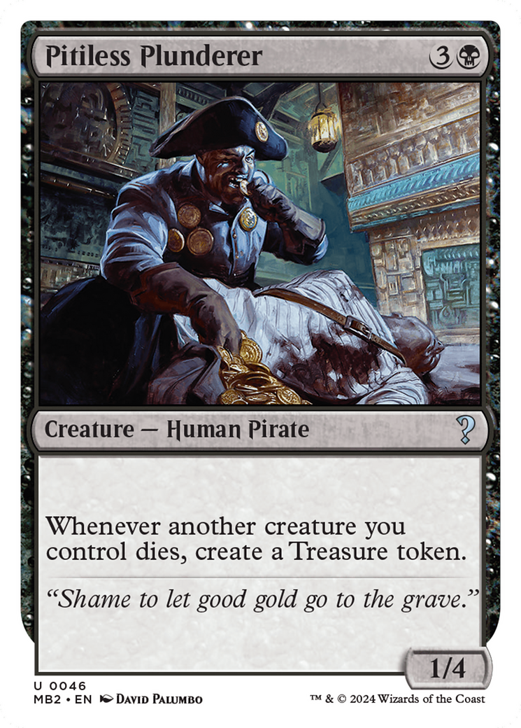 Pitiless Plunderer (White Border) [Mystery Booster 2] | Empire Gaming NC