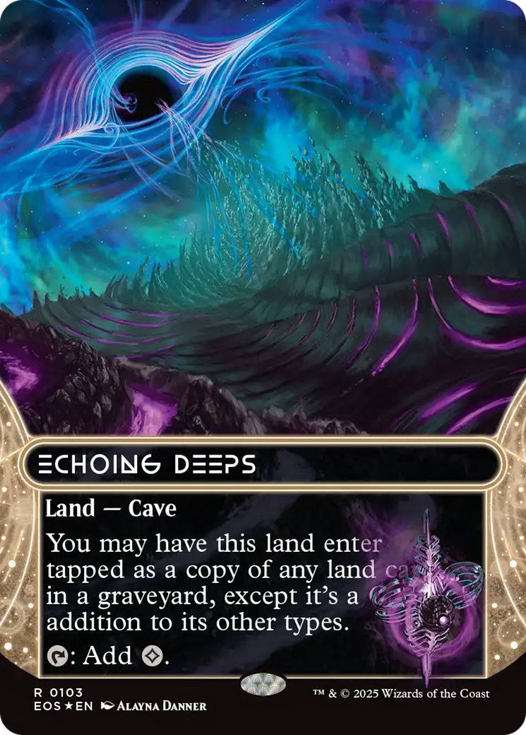 Echoing Deeps (0103) (Borderless) (Galaxy Foil) [Edge of Eternities: Stellar Sights] | Empire Gaming NC