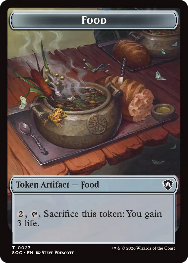 Elemental (0020) // Food Double-Sided Token [Secrets of Strixhaven Commander Tokens] | Empire Gaming NC
