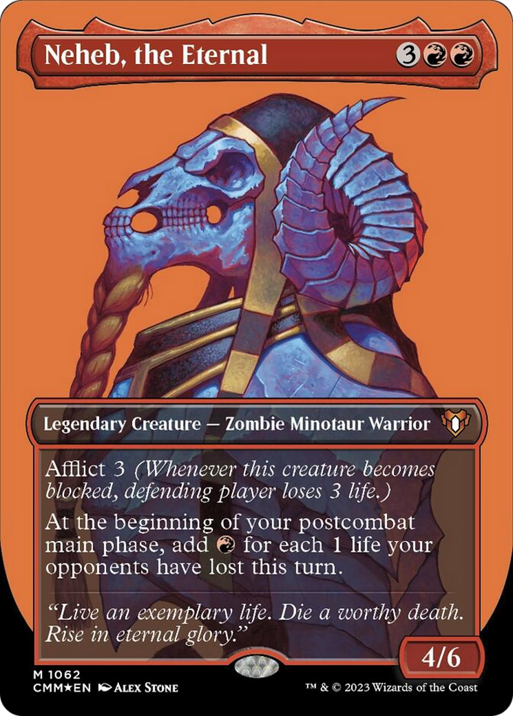 Neheb, the Eternal (Borderless Textured Foil Frame Break) [Commander Masters] | Empire Gaming NC