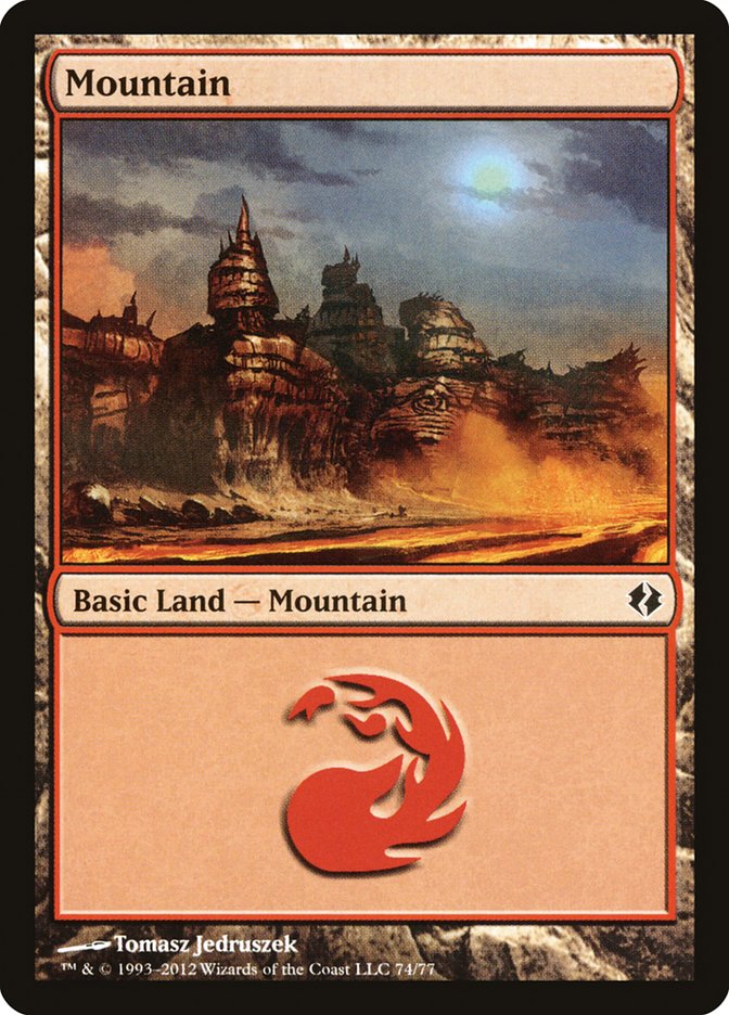 Mountain (74) [Duel Decks: Venser vs. Koth] | Empire Gaming NC