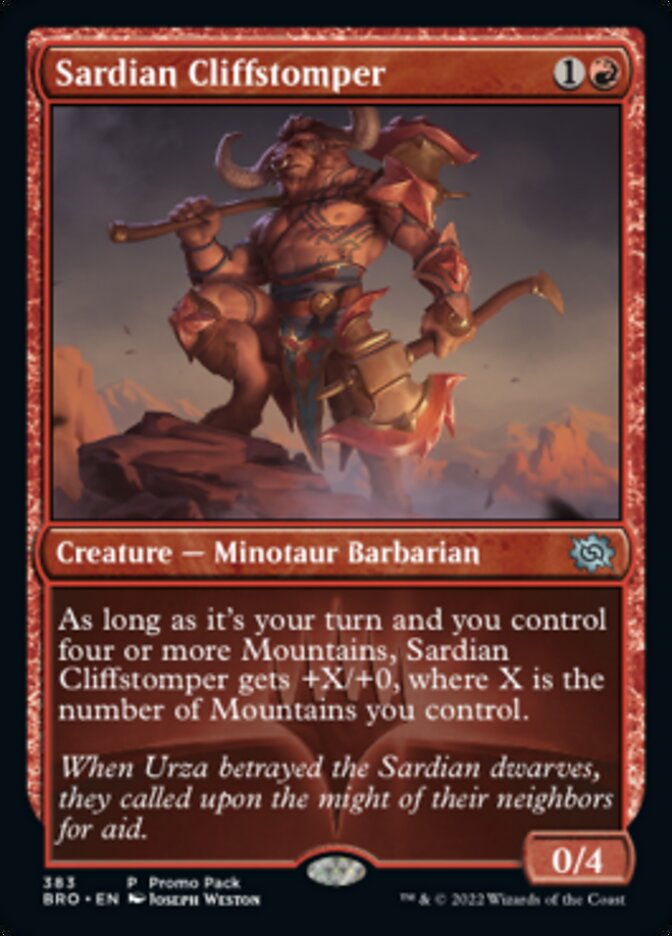 Sardian Cliffstomper (Promo Pack) [The Brothers' War Promos] | Empire Gaming NC