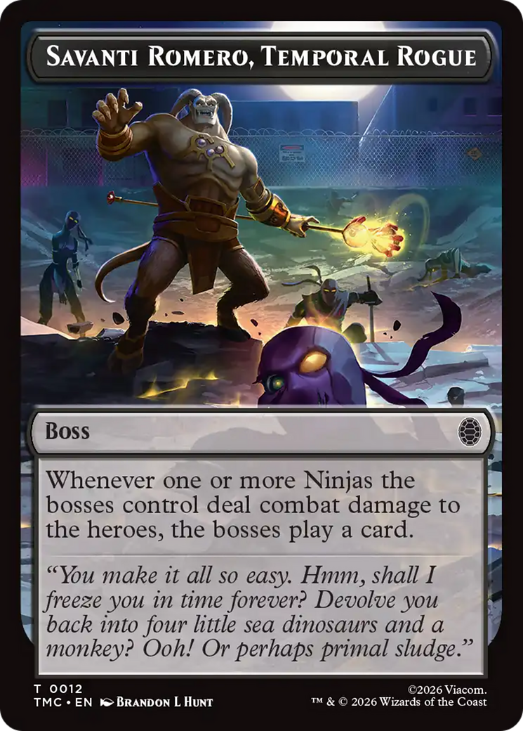 Savanti Romero, Temporal Rogue [Teenage Mutant Ninja Turtles Commander Tokens] | Empire Gaming NC