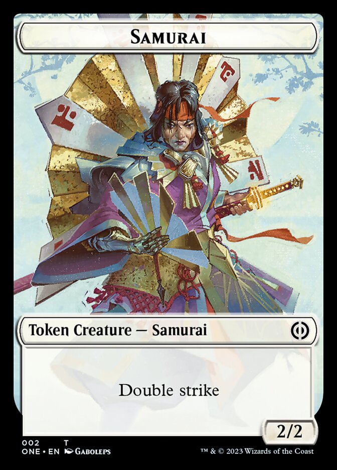 Rebel // Samurai Double-Sided Token [Phyrexia: All Will Be One Tokens] | Empire Gaming NC