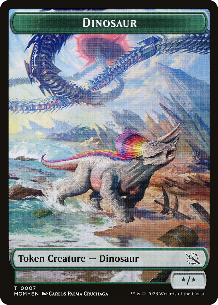 Phyrexian Myr // Dinosaur Double-Sided Token [March of the Machine Tokens] | Empire Gaming NC