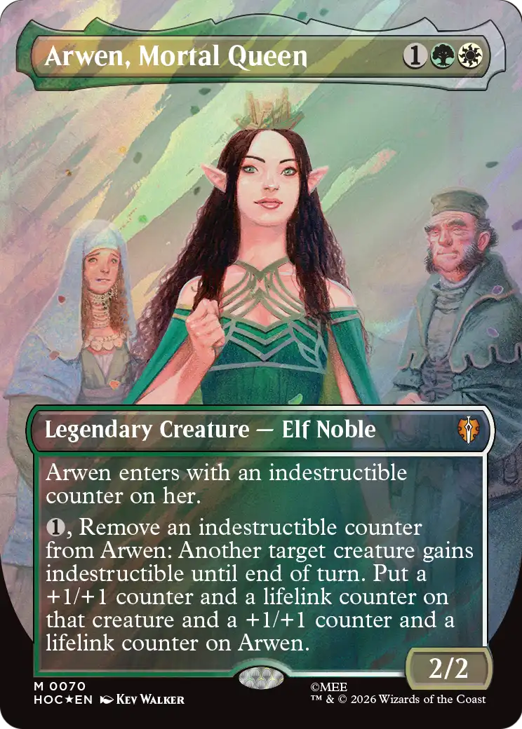 Arwen, Mortal Queen (Borderless) (Surge Foil) [The Hobbit: Eternal-Legal] | Empire Gaming NC