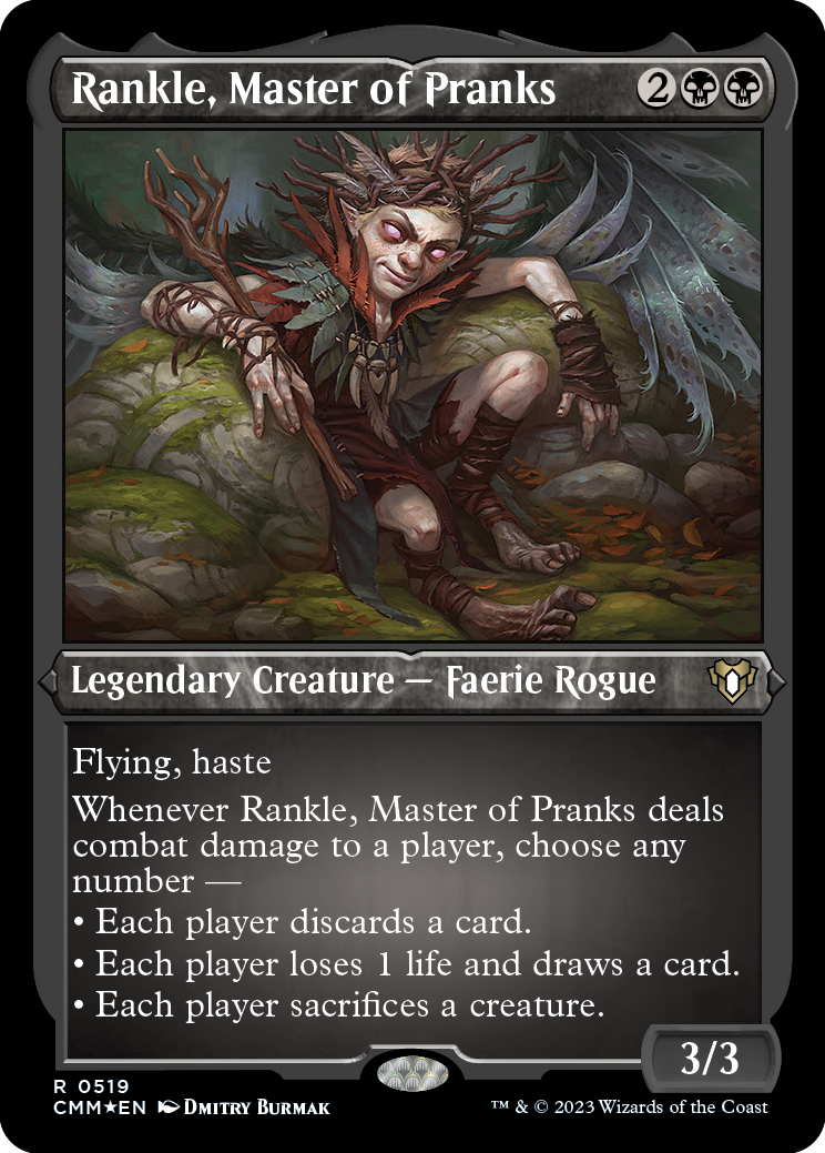 Rankle, Master of Pranks (Foil Etched) [Commander Masters] | Empire Gaming NC