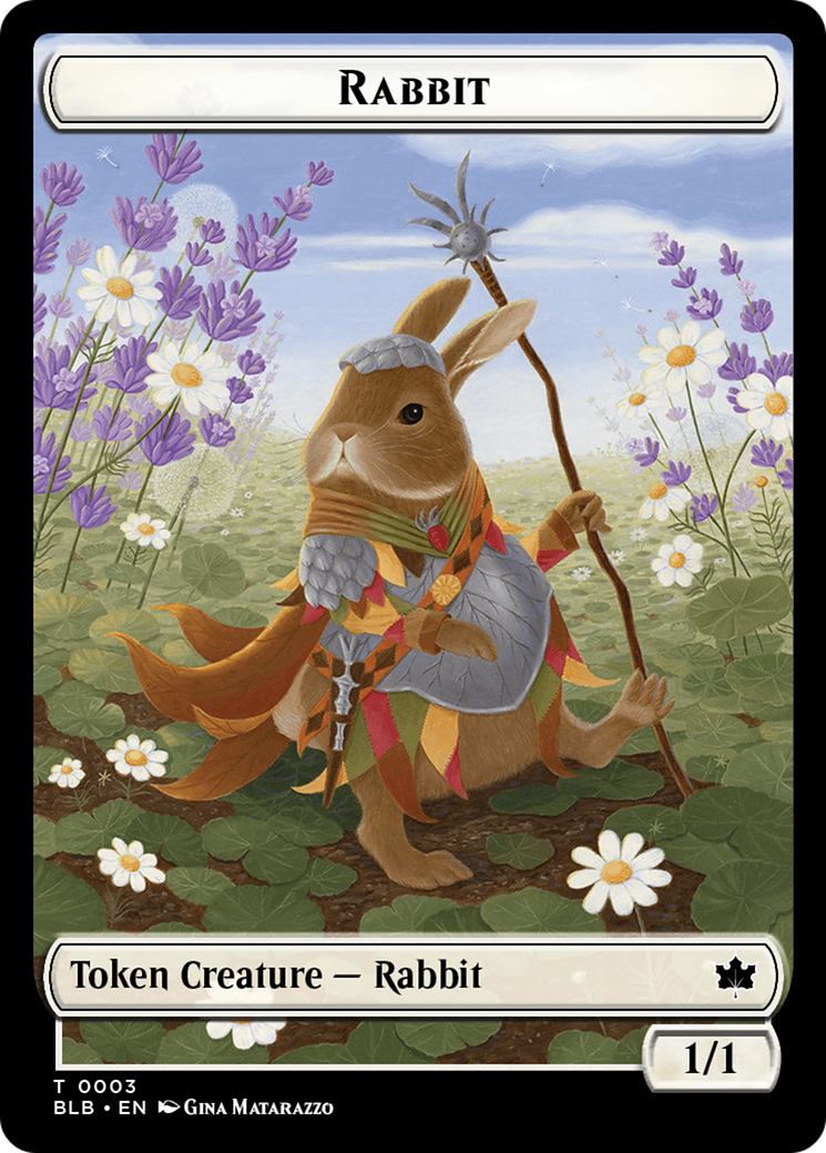 Agate Instigator // Rabbit Double-Sided Token [Bloomburrow Commander Tokens] | Empire Gaming NC