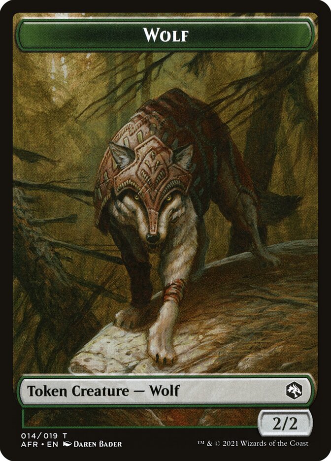 Wolf // Angel Double-Sided Token [Dungeons & Dragons: Adventures in the Forgotten Realms Tokens] | Empire Gaming NC