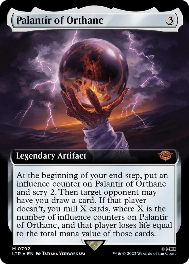 Palantir of Orthanc (Extended Art) (Surge Foil) [The Lord of the Rings: Tales of Middle-Earth] | Empire Gaming NC