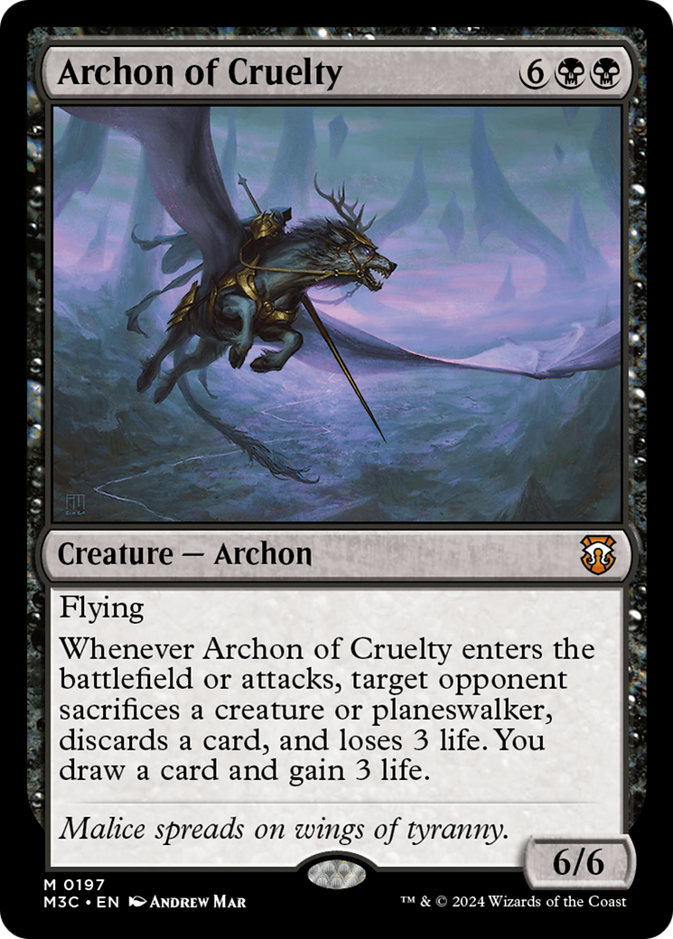 Archon of Cruelty (Ripple Foil) [Modern Horizons 3 Commander] | Empire Gaming NC