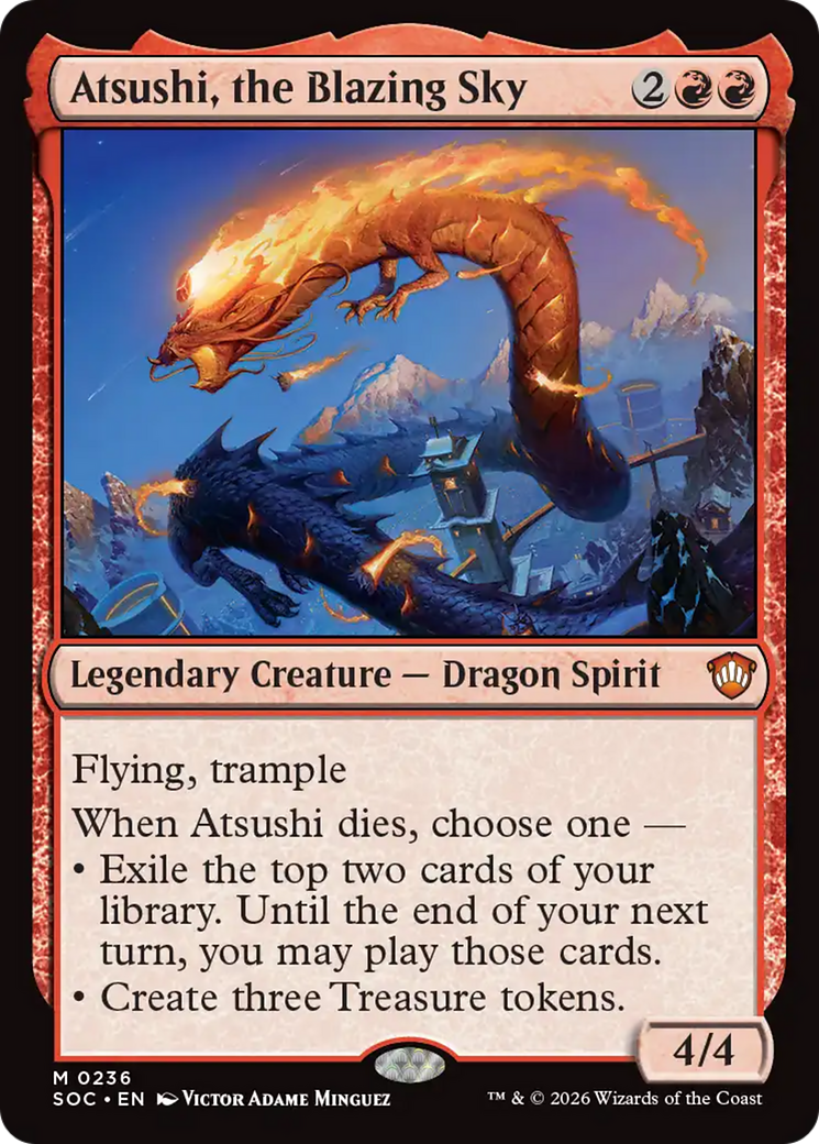 Atsushi, the Blazing Sky [Secrets of Strixhaven Commander] | Empire Gaming NC