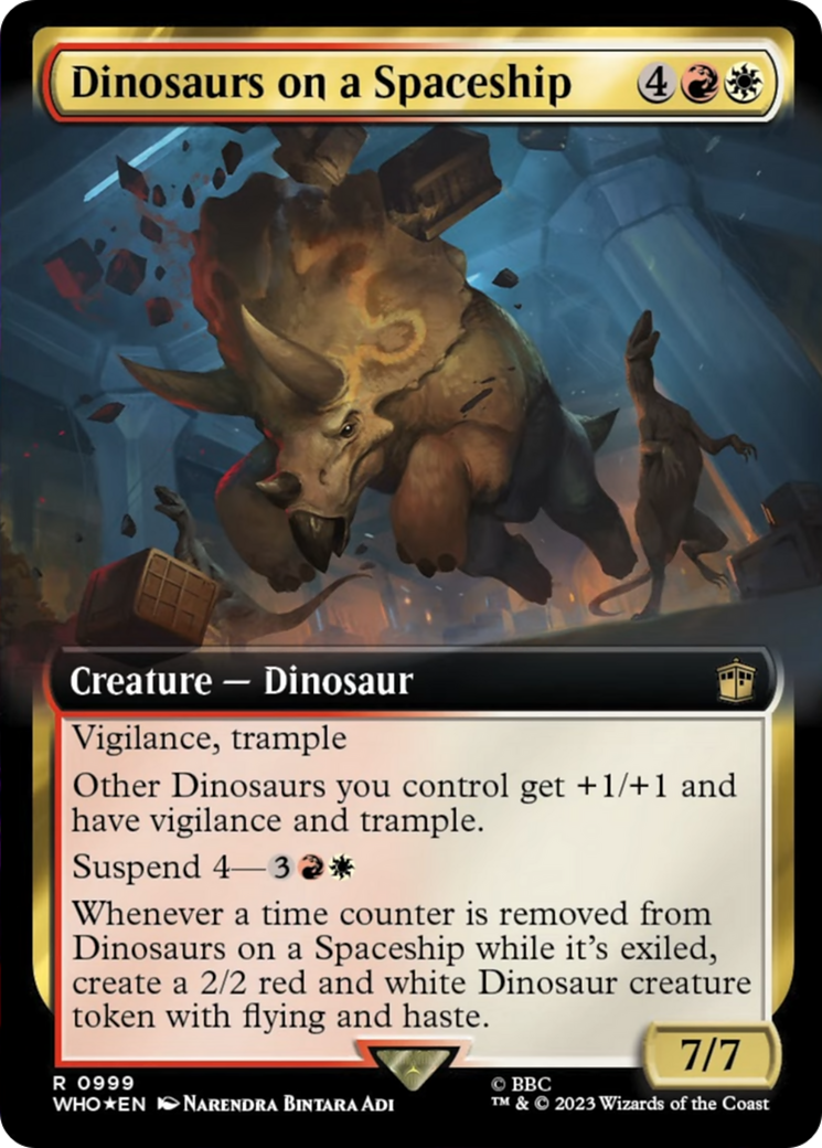 Dinosaurs on a Spaceship (Extended Art) (Surge Foil) [Doctor Who] | Empire Gaming NC