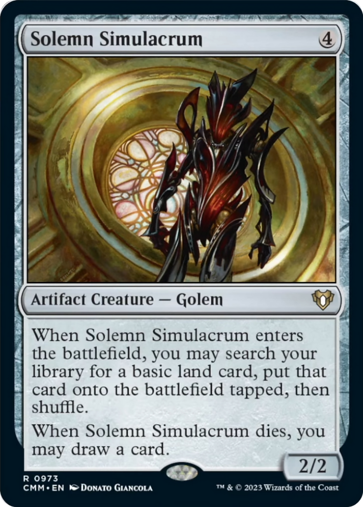 Solemn Simulacrum [Commander Masters] | Empire Gaming NC