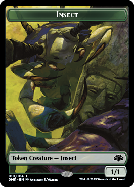 Insect // Construct Double-Sided Token [Dominaria Remastered Tokens] | Empire Gaming NC