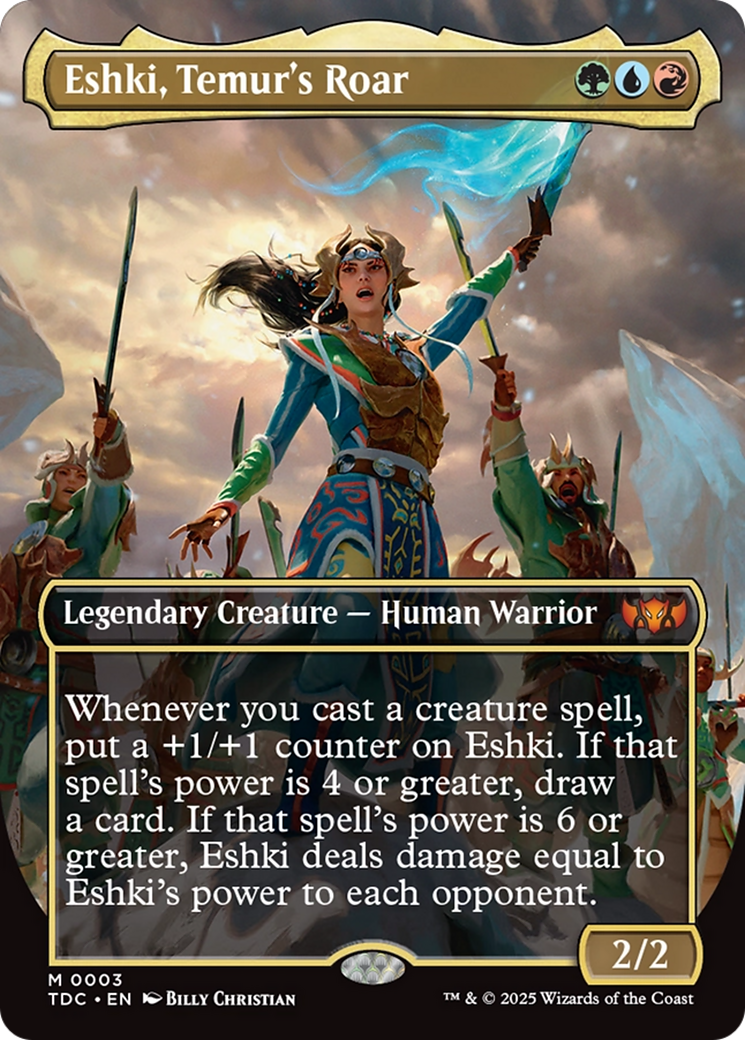 Eshki, Temur's Roar (Borderless) [Tarkir: Dragonstorm Commander] | Empire Gaming NC