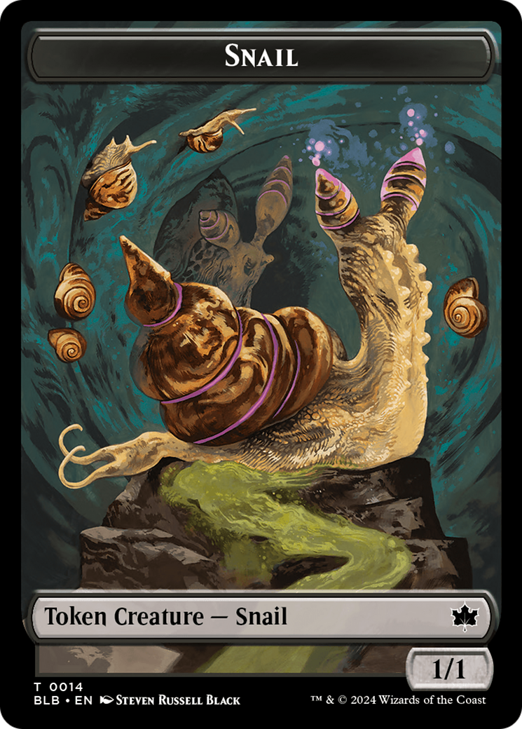 Snail // Thundertrap Trainer Double-Sided Token [Bloomburrow Tokens] | Empire Gaming NC