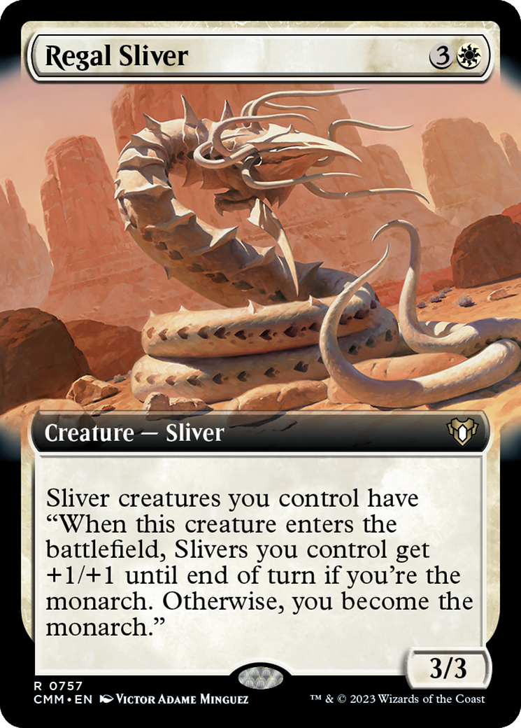 Regal Sliver (Extended Art) [Commander Masters] | Empire Gaming NC