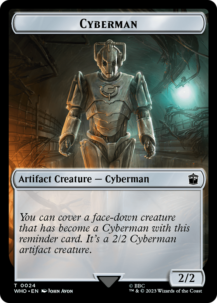 Alien Rhino // Cyberman Double-Sided Token [Doctor Who Tokens] | Empire Gaming NC