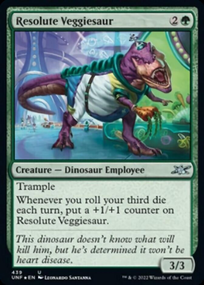 Resolute Veggiesaur (Galaxy Foil) [Unfinity] | Empire Gaming NC