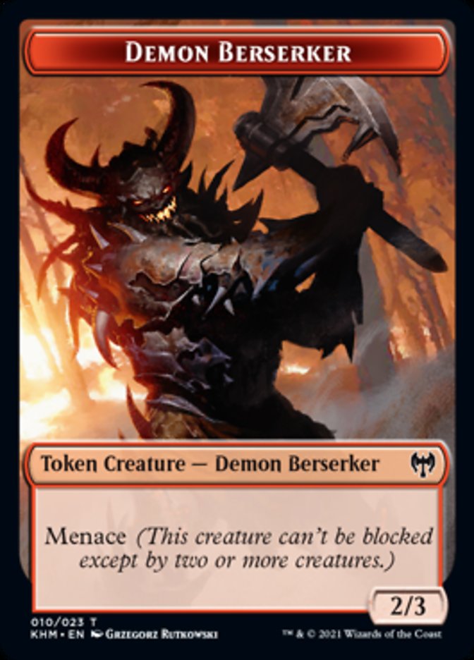 Demon Berserker Token [Kaldheim Tokens] | Empire Gaming NC