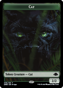 Elephant // Cat (008) Double-Sided Token [Dominaria Remastered Tokens] | Empire Gaming NC