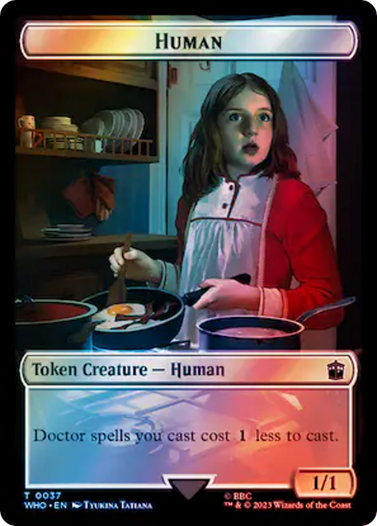 Human (0037) // Mark of the Rani Double-Sided Token (Surge Foil) [Doctor Who Tokens] | Empire Gaming NC