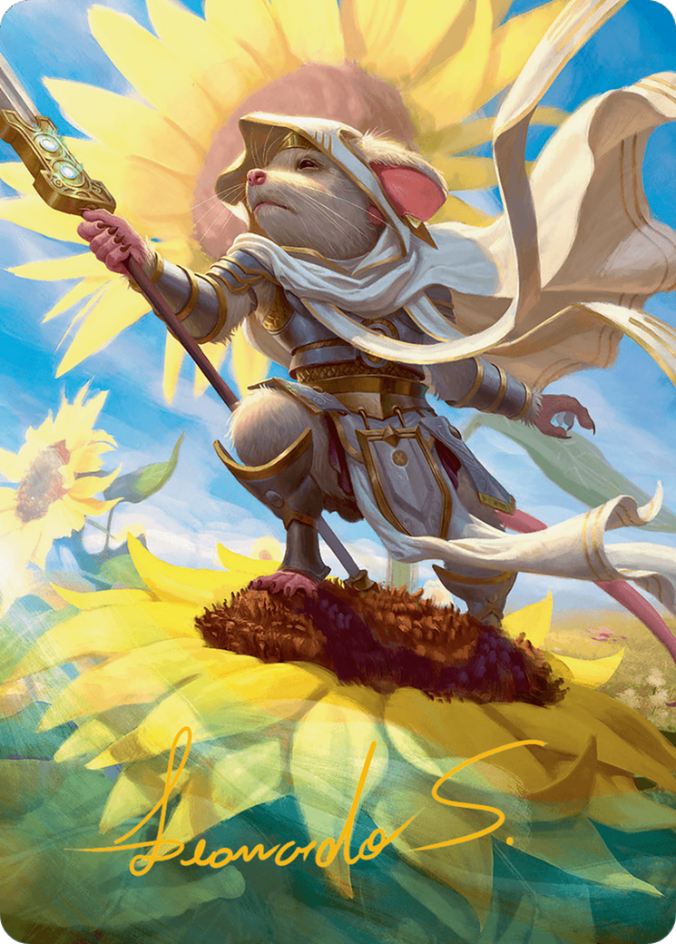 Elspeth, Sun's Champion Art Card (Gold-Stamped Signature) [Bloomburrow Art Series] | Empire Gaming NC