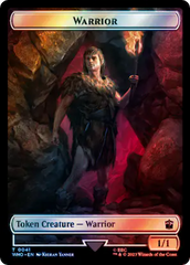 Warrior // Dinosaur Double-Sided Token (Surge Foil) [Doctor Who Tokens] | Empire Gaming NC