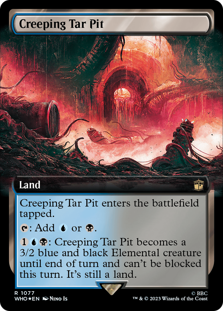 Creeping Tar Pit (Extended Art) (Surge Foil) [Doctor Who] | Empire Gaming NC