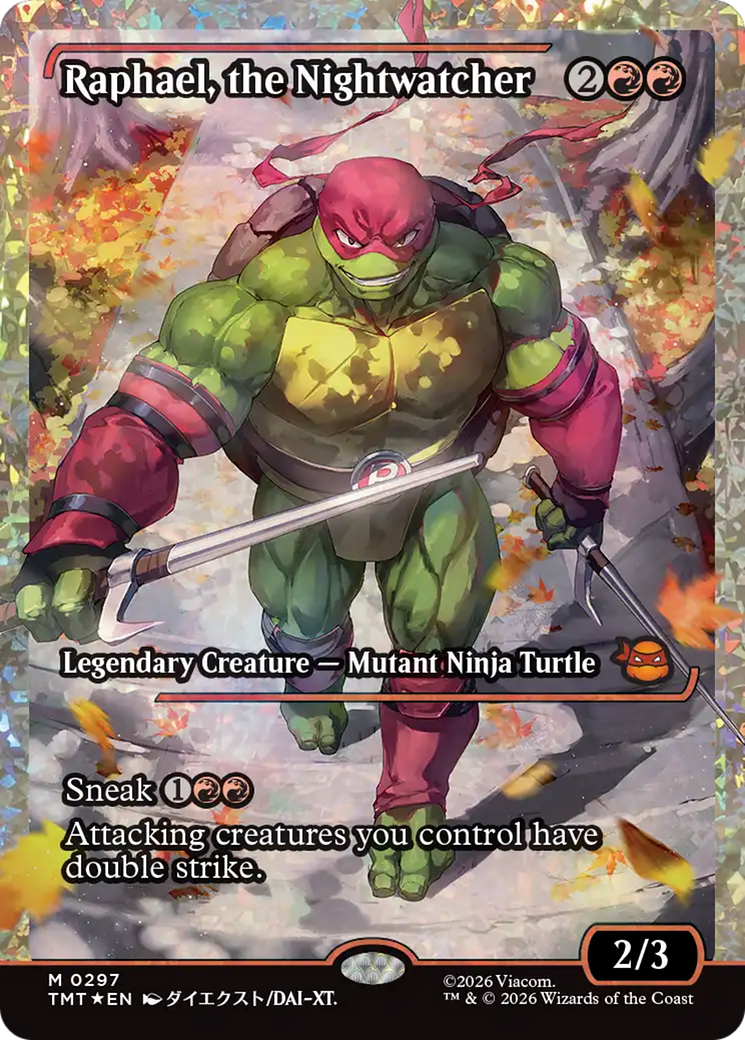 Raphael, the Nightwatcher (Showcase) (Fracture Foil) [Teenage Mutant Ninja Turtles] | Empire Gaming NC