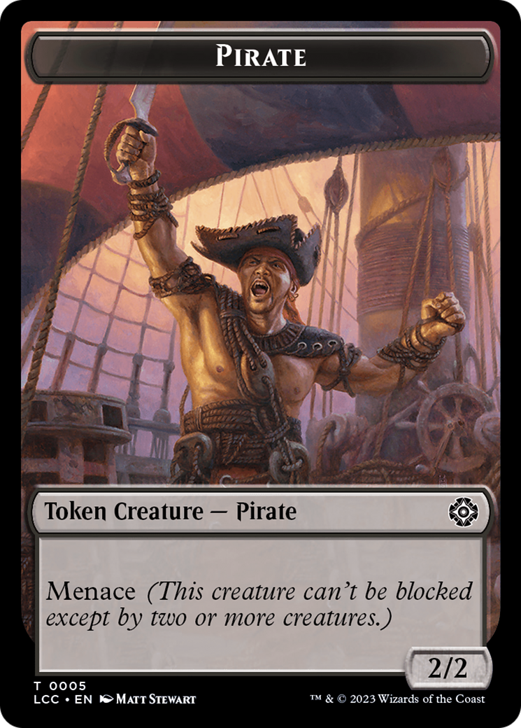 The Monarch // Pirate Double-Sided Token [The Lost Caverns of Ixalan Commander Tokens] | Empire Gaming NC