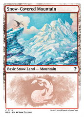 Snow-Covered Mountain (White Border) [Mystery Booster 2] | Empire Gaming NC