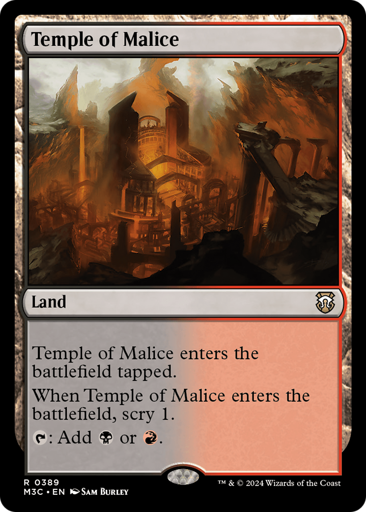 Temple of Malice (Ripple Foil) [Modern Horizons 3 Commander] | Empire Gaming NC