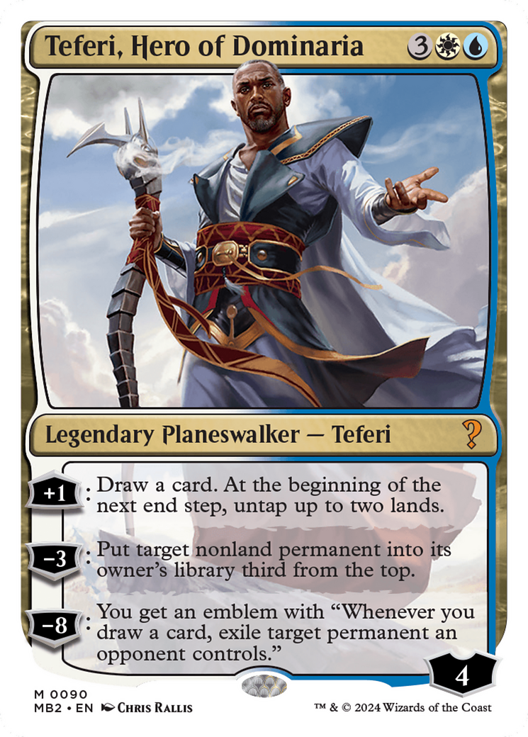 Teferi, Hero of Dominaria (White Border) [Mystery Booster 2] | Empire Gaming NC