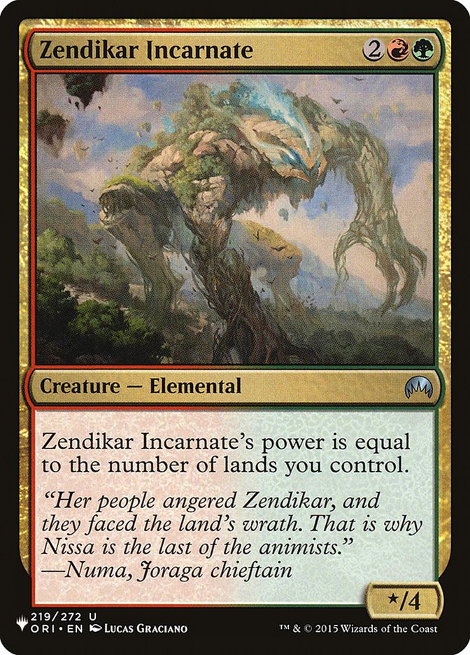 Zendikar Incarnate [The List] | Empire Gaming NC