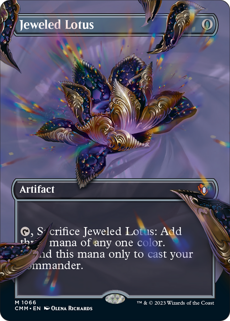 Jeweled Lotus (Borderless Textured Foil Frame Break) [Commander Masters] | Empire Gaming NC
