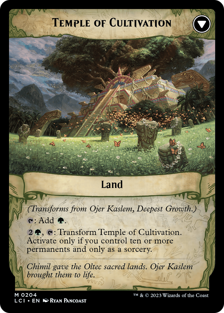 Ojer Kaslem, Deepest Growth // Temple of Cultivation [The Lost Caverns of Ixalan Prerelease Cards] | Empire Gaming NC